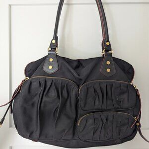 MZ Wallace Jane Utility Tote - Nylon & Leather - Black and Red